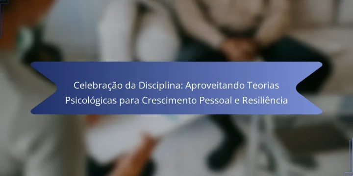 Celebração da Disciplina: Aproveitando Teorias Psicológicas para Crescimento Pessoal e Resiliência