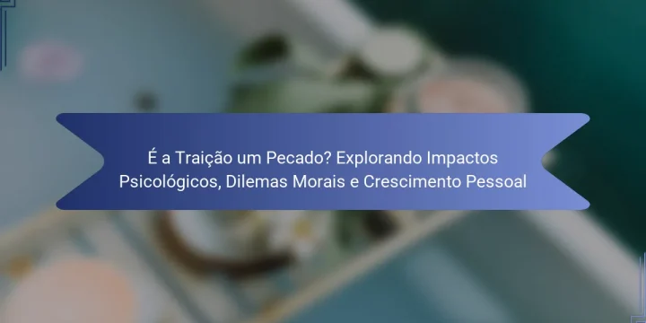 É a Traição um Pecado? Explorando Impactos Psicológicos, Dilemas Morais e Crescimento Pessoal