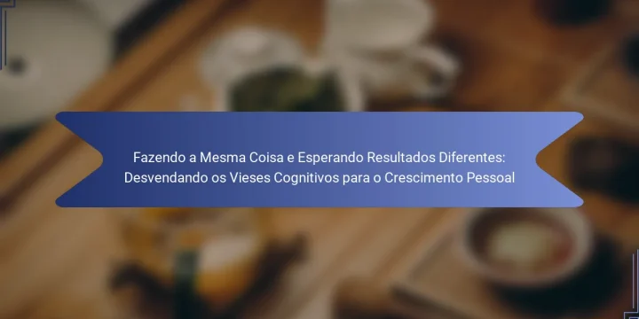 Fazendo a Mesma Coisa e Esperando Resultados Diferentes: Desvendando os Vieses Cognitivos para o Crescimento Pessoal