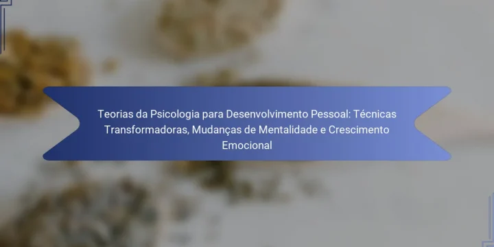 Teorias da Psicologia para Desenvolvimento Pessoal: Técnicas Transformadoras, Mudanças de Mentalidade e Crescimento Emocional